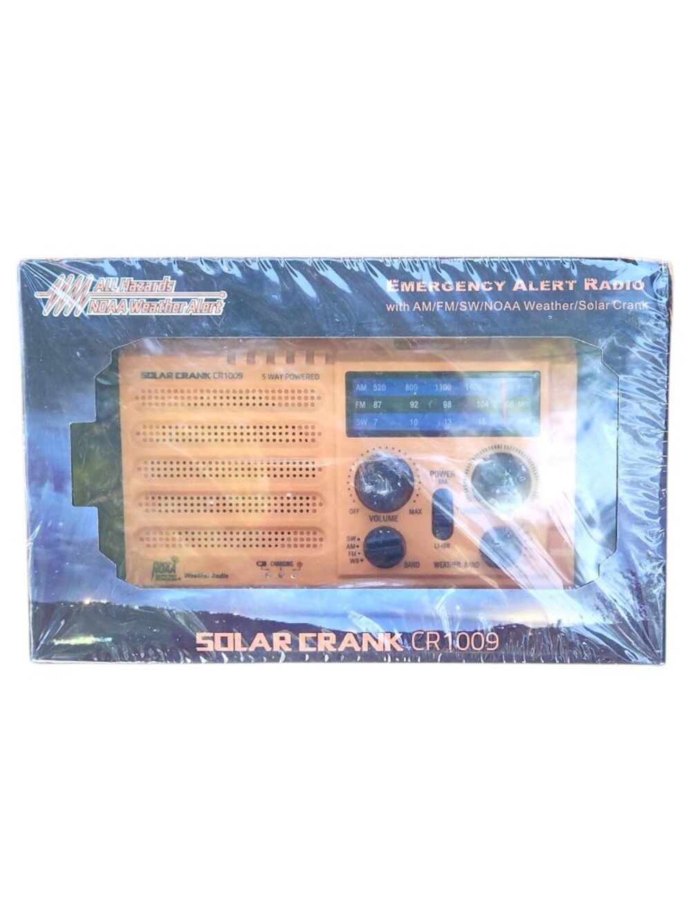 Solar Crank CR1009 5-Way Powered Emergency Alert Radio New/Sealed